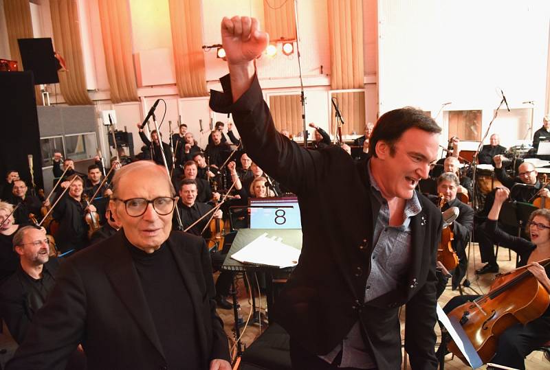 Ennio Morricone, Quentin Tarantino a CNSO v Abbey Road. 