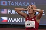 Česká běžkyně Kristiina Mäki po překonání českého rekordu v semifinále běhu na 1500 metrů na LOH v Tokiu.