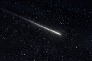 Padající hvězda, meteor. Ilustrační snímek