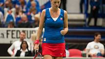 Petra Kvitová v semifinále Fed Cupu.