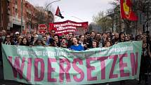 Protesty v Berlíně proti vysokým nájmům.