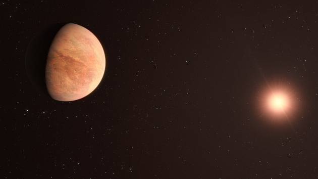 Umělecká představa jedné z exoplanet obíhajících hvězdu L 98-59