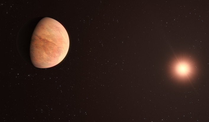 Umělecká představa jedné z exoplanet obíhajících hvězdu L 98-59