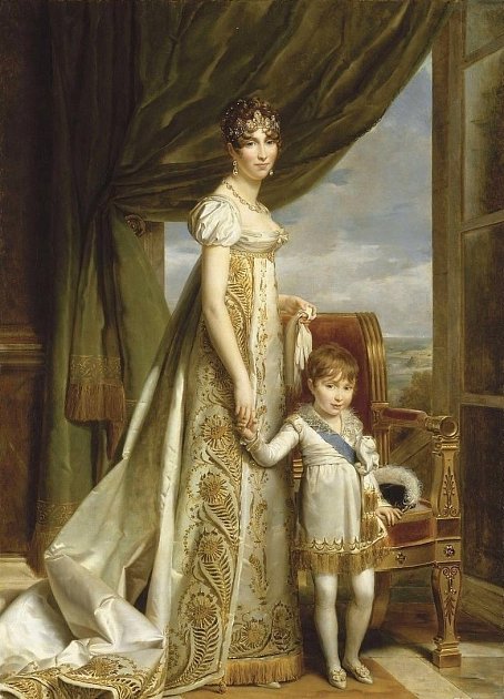 Příští francouzský císař Napoleon III. jako dítě s matkou, Hortense de Beauharnais.