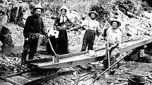 Zlatokopové během kalifornské zlaté horečky v roce 1850
