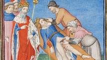 Jindřich VI. Štaufský mučí mladého Viléma III. Sicilského, syna Tancreda