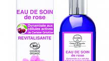 Revitalizační a antioxidační květová voda z damašské růže, z výtažků z pupenů višně a organickým glycerinem Karanja, Eau de Soin de Rose, Bio-Bachovky (www.bio-bachovky.cz), 549 Kč