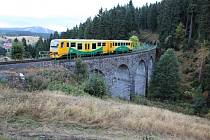 Železniční viadukt v krušnohorském Perninku