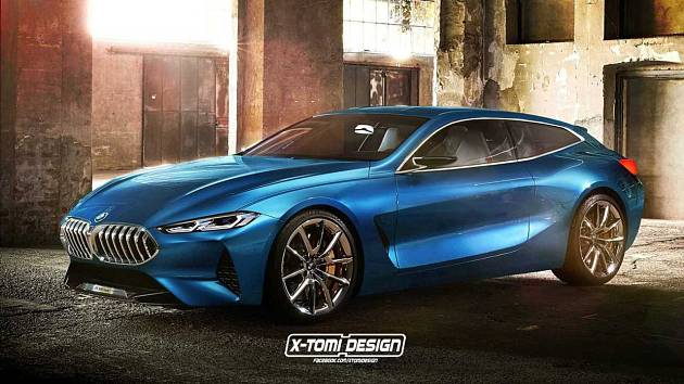 Neoficiální ilustrace konceptu BMW řady 8 s praktickou karoserií shooting brake.