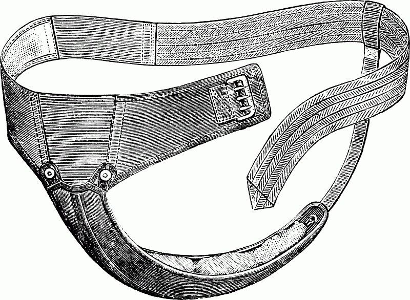 Menstruační pás s vyměnitelnou vložkou z roku 1911