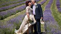 Přímo uprostřed milionů modrofialových kvítků si můžete uspořádat i svatbu.