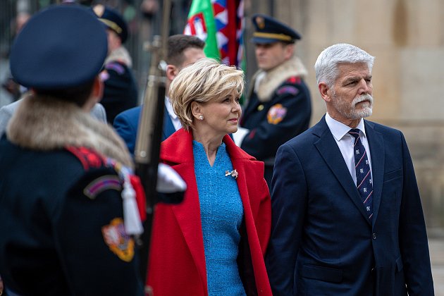 Nový prezident České republiky Petr Pavel přichází na svou inauguraci na Pražský hrad v Praze, 9. března 2023