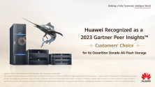 Úložiště OceanStor Dorado od Huawei jmenováno volbou zákazníků Gartner Peer
