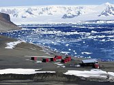 Česká polární stanice Johanna Gregora Mendela na ostrově Jamese Rosse v Antarktidě.
