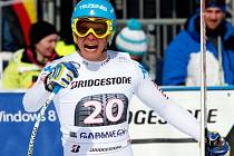 Christof Innehofer se raduje z triumfu ve sjezdu SP v Garmisch-Partenkirchenu.