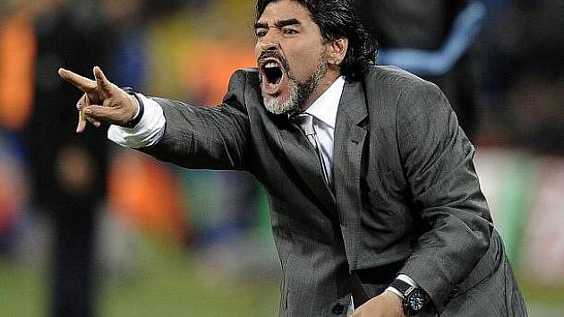 Fotbalový trenér Diego Maradona.