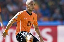 Nizozemský záložník Wesley Sneijder.