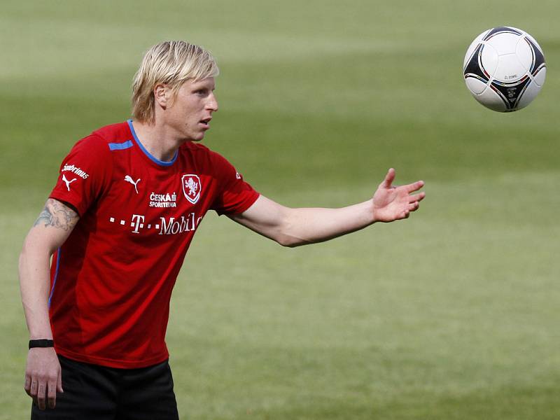 František Rajtoral na tréninku české reprezentace.