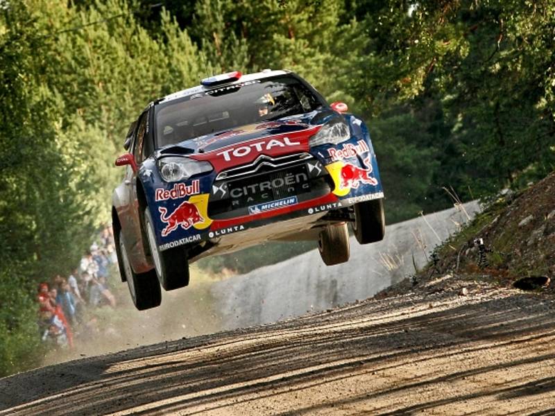 Sébastien Loeb na Finské rallye.