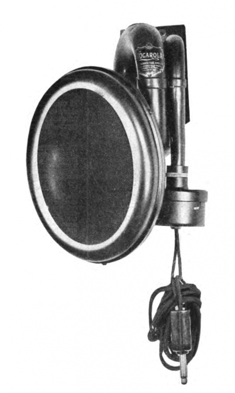Conradův první rozhlasový mikrofon, který se tehdy ještě nazýval Vocalora