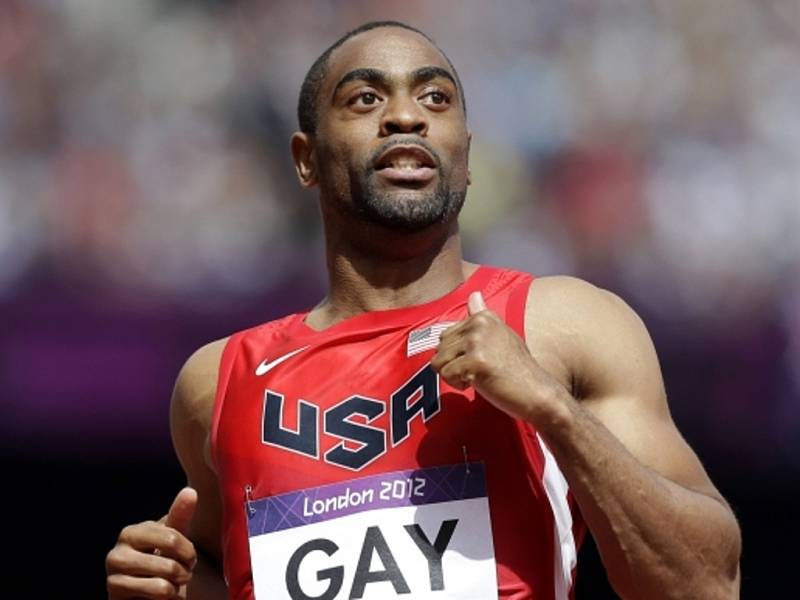 Americký sprinter Tyson Gay.