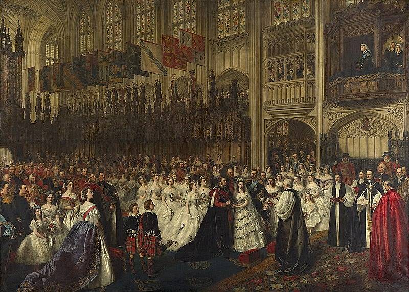 Svatba prince Alberta Eduarda, nejstaršího syna královny Viktorie a pozdějšího britského krále Eduarda VII., a princezny Alexandry Dánské.