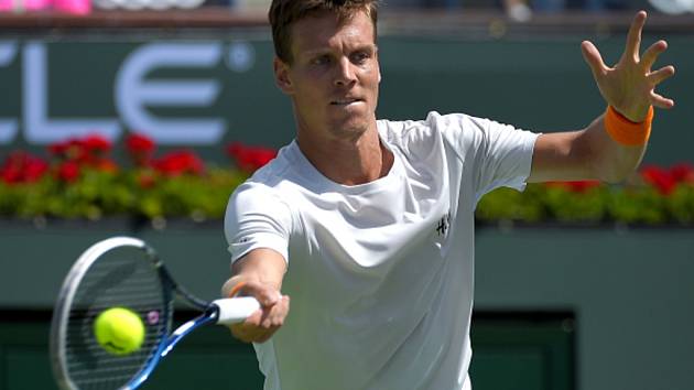 Tomáš Berdych na turnaji v Indian Wells.