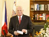 Václav Klaus při svém posledním novoročním projevu