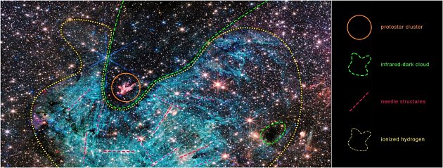 Srdce Mléčné dráhy zachycené Webbovým teleskopem.