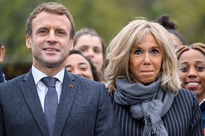 Francouzský prezident Emmanuel Macron a jeho žena Brigitte