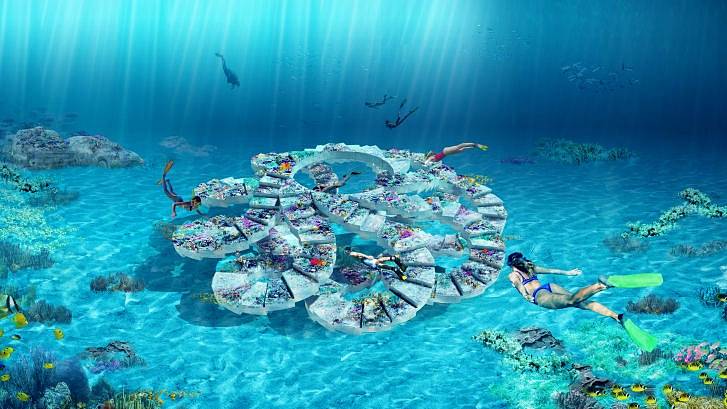 Plánovaná podoba podmořského parku ReefLine