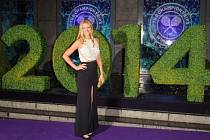 Šampionka Petra Kvitová na slavnostním večeru ve Wimbledonu.