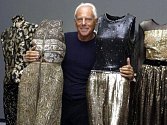 Italský módní návrhář Giorgio Armani.