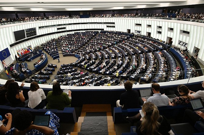 Hlasování v Evropském parlamentu. Ilustrační snímek