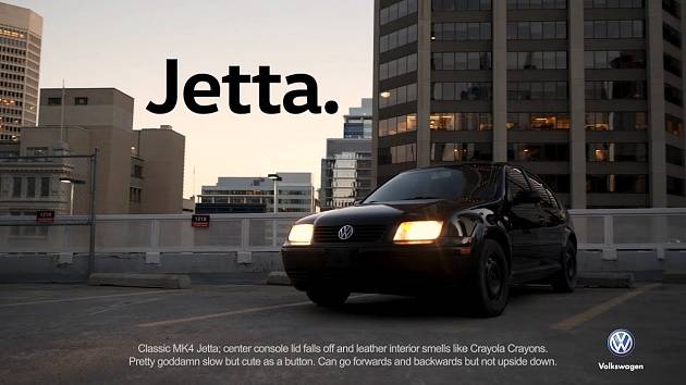 Vtipně prodávaný Volkswagen Jetta
