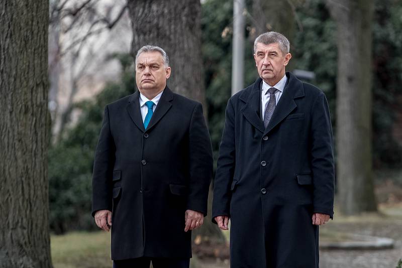 Premiér Andrej Babiš přivítal 30. listopadu v Praze maďarského premiéra Viktora Orbána.