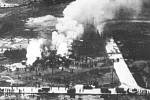 Vzducholoď T-34 Roma havarovala a vzplála po střetu s dráty vysokého napětí