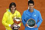 Rafael Nadal (vlevo) triumfoval v Monte Carlu již popáté. Ve finále porazil Novaka Djokoviče. 