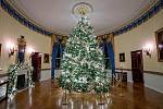 Oficiální vánoční strom Bílého domu pro rok 2021. Výzdoba se odehrála pod taktovkou prezidentského páru Joe Biden a Jill Bidenová.