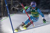 Šárka Strachová skončila ve slalomu SP v Aspenu čtvrtá.
