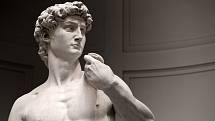 Mramorová socha Davida od Michelangela