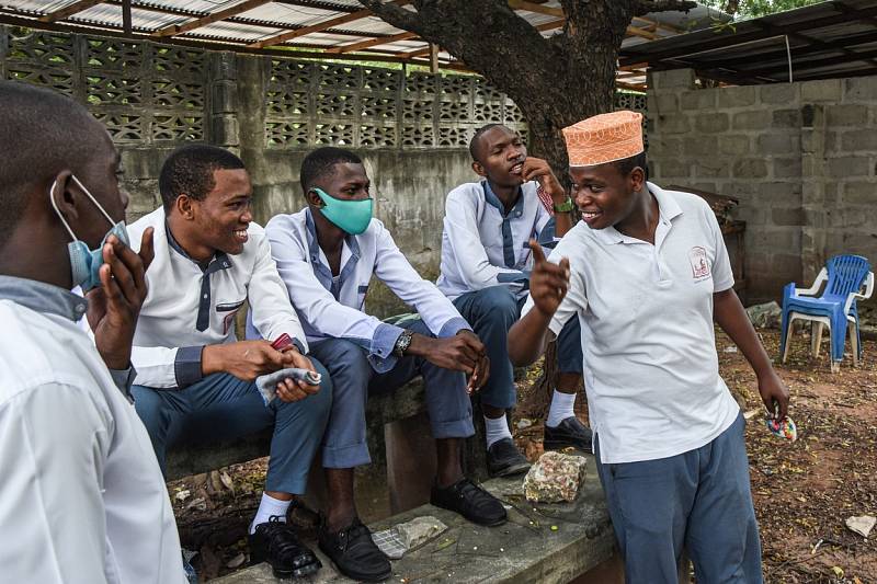 Studenti střední školy Al-Haramain v tanzanském městě Dar es Salaam