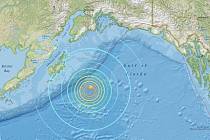 Zemětřesení u břehů Aljašky