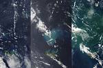 Pohyby pevniny a změny rozlohy souostroví Tonga po erupci podmořského vulkánu
