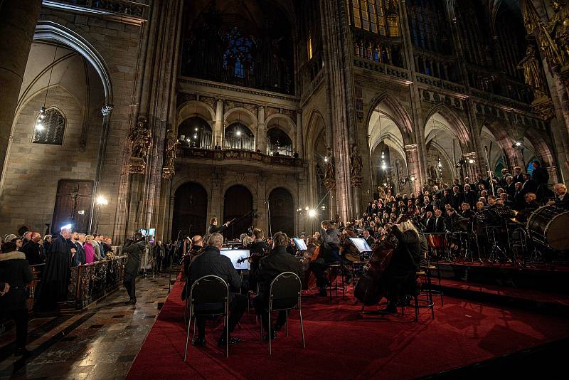 Koncert České filharmonie a Pražského filharmonického sboru k inauguraci prezidenta Petra Pavla, 9. března 2023, kaple sv. Václava, katedrála sv. Víta, Praha