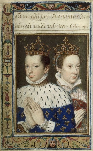 Marie Stuartovna a její první manžel, francouzský král František II.