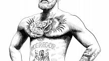 Svým tetováním je známý i irský bojovník Conor McGregor.
