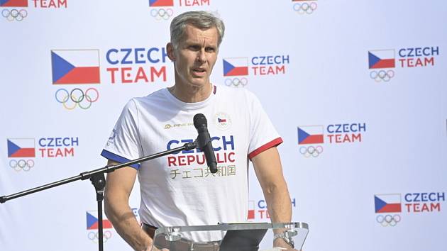 Předseda Českého olympijského výboru (ČOV) Jiří Kejval vystoupil 10. srpna 2021 v Praze na tiskové konferenci ČOV k událostem kolem leteckého speciálu.