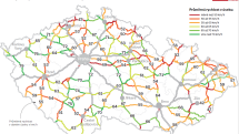 Mapa průměrných rychlostí na všech silnicích 1. třídy v Česku