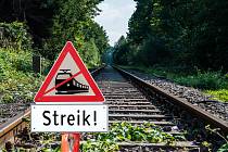 Stávka na německé železnici. Ilustrační snímek